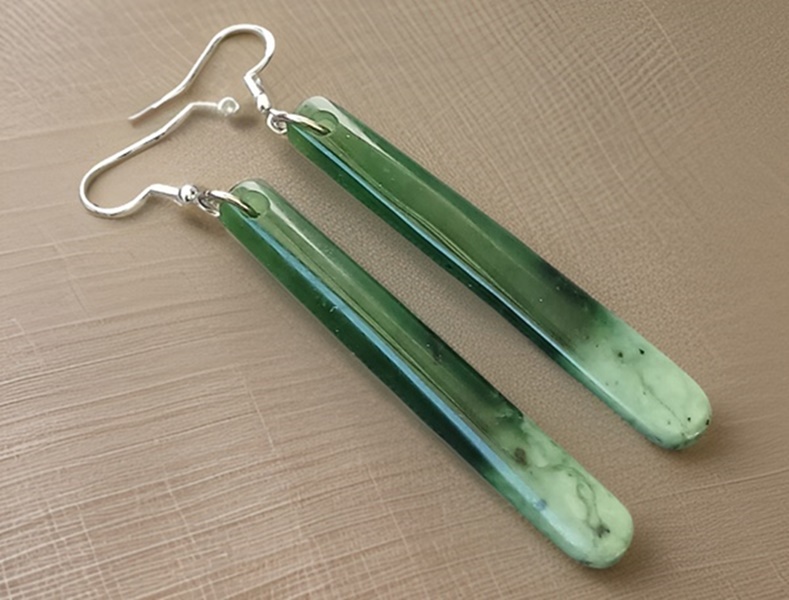 pounamu earring Pounamu carving hand made in New Zealand